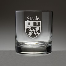 Steele Irish Coat of Arms Tumbler Glasses - Set of 4 (Sand Etched) - $68.00