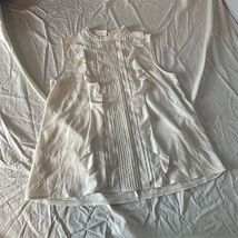 Ann Taylor Women's Sleeveless Ruffle Blouse Ivory Size S Casual - $22.87