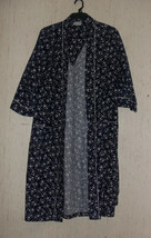 Excellent Vintage J.G.Hook Navy Blue W/ White Anchors Belted Robe One Size Usa - £30.11 GBP