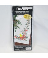 Bucilla Stamped Cross Stitch Kit 839691 Holiday Holly Table Runner  14x4... - $611.34 MXN