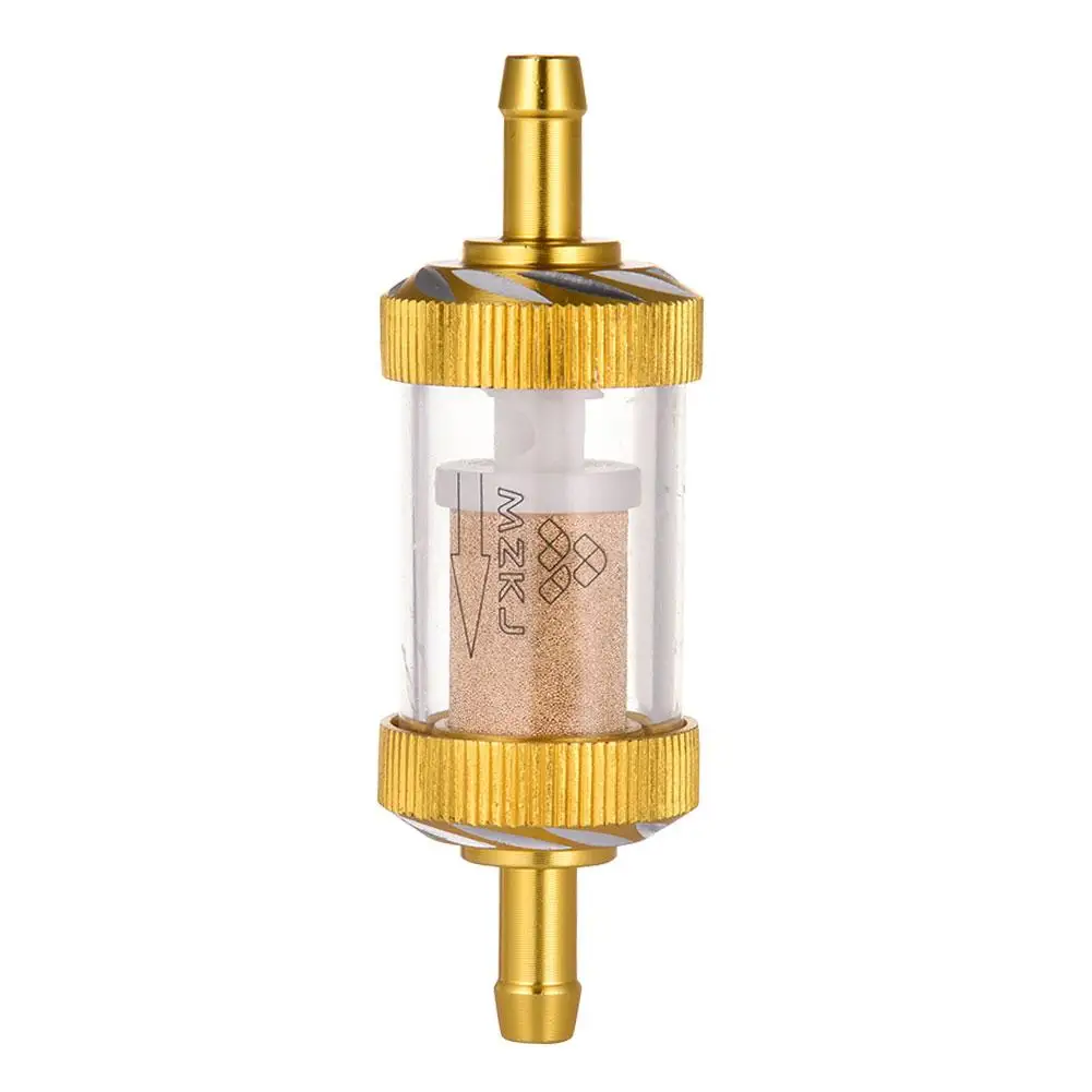 5mm CNC Aluminum Alloy Gl Gas Fuel Oil Filter Motorcycle Gas Fuel Gasoline Oil F - £105.48 GBP