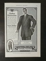 Vintage 1909 Strauss Brothers Master Tailors Chicago, IL Full Page Origi... - $6.64
