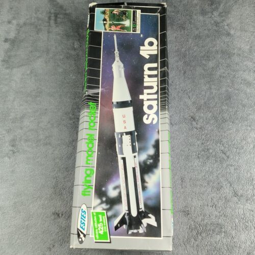 Super Rare Estes Saturn 1b Flying Model Rocket Near Complete Unbuilt Vintage - $116.88