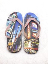 NYPW Women&#39;s &quot;NEW YORK CITY GRAPHICS&quot; Thong Flip Flops (Size Small 5- 6)... - £11.00 GBP
