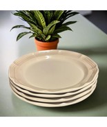 Mikasa FRENCH COUNTRYSIDE TAN 4-Dinner Plates 10 7/8&quot; D Scalloped Dinner... - £46.80 GBP