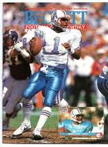 Beckett Football Card Magazine #18 VINTAGE 1991 Warren Moon Oilers - £7.78 GBP