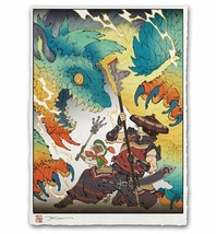Monster Hunter World Rise Japanese Edo Style Limited Giclee Poster 12x17 Mondo - £58.94 GBP