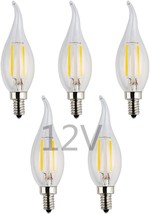 Low Voltage 12V LED Candelabra Bulb 2W Dimmable with DC Dimmer Warm White Light  - £40.73 GBP