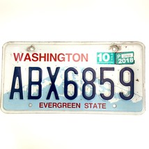 2018 United States Washington Evergreen State Passenger License Plate ASF5204 - £13.23 GBP