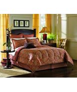 Ralph Lauren Edmonton Paisley Stripe Full/Queen Comforter and Bed-Skirt ... - £149.06 GBP