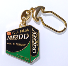 FUJI FILM FLOPPY DISK MF2DD ✱ Vintage Rare Antique Keychain Keyring Germ... - $22.76