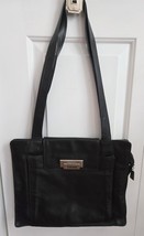 FRANCESCO BIASIA Large long strap Messenger Bag Black Leather - $108.37 CAD