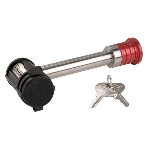 Master Lock Silver and Red Receiver Lock, Stainless Steel Barbell Hitch... - $41.48