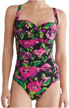 NWT BETSEY JOHNSON Swimsuit Large One-piece Maillot Balconette Formed Cups - £49.77 GBP