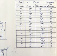 1951 Railroad Bangor Aroostook Hardwood Rail Track Shims Blueprint H5 DW... - $37.96