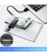 2.5 SSD hard drive adapter, external transparent case, SATA - £8.93 GBP