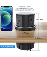ANNQUAN Automatic Pop Up Countertop Outlet with 15W Wireless Charger, 4.7&#39;&#39; - £69.58 GBP