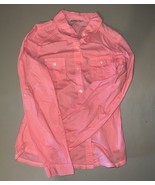 Old Navy Button Down Pink Long Sleeve Women’s Size S With Stretch Side P... - $19.80