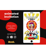 Cuphead Invitation, Cuphead Video Invitation, Cuphead Birthday Invitation - $13.00