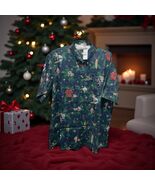 Reyn Spooner Men 2022 Mele Kalikimaka Button Front Shirt XL Navy Limited... - $103.95