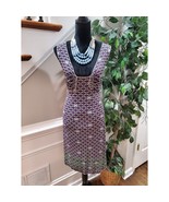 M.S.S.P Women's Purple Polyester Square Neck Sleeveless Knee Length Dres... - $27.72