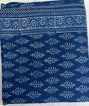Indigo Blue Printed Kantha Bedspread Handmade Bedsheet Throw Blanket Quilt India - £99.89 GBP