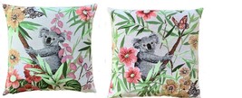 Koala Pillow Cover Set  NO Stuffing 18 inch Pair Belgium Jacquard Woven - £65.20 GBP