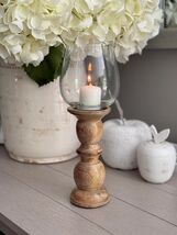 Wooden Candlestick/Lantern with Candle - $22.70