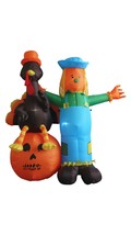 6 Foot Thanksgiving Inflatable Scarecrow Turkey Pumpkin Party Yard Decor... - $44.54