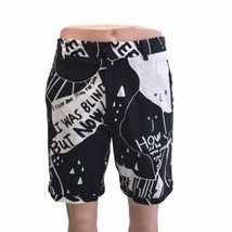 GXG Men&#39;s Christian Bible Jesus Quotes Sayings Black White Print Shorts XL B1 - $22.00