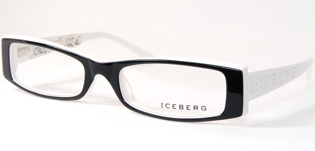 ICEBERG IC00601 Black /White UNIQUE RARE EYEGLASSES FRAME IC 006 05 51-1... - $135.28