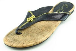 Marc Fisher T-Strap Black Synthetic Women Sandal Shoes Sz 9 M - £15.78 GBP