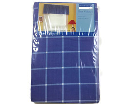 Kids Plaid Curtain Window Valance Blue By Home Trends - £22.75 GBP