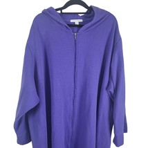 Dreams CO Full Length Robe 6x Womens Plus Size Purple Full Zip Hooded Lo... - £31.88 GBP