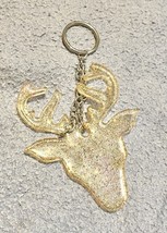 Handmade Resin Glitter Deer Keychain Key Ring 2-4 Inches - $8.00