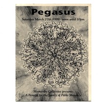 Moontribe Collective Pegasus Benefit 1999 Rave Flyer 90s LA Electronic D... - $26.88 CAD