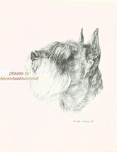 #61 SCHNAUZER side profile *  dog art print * Pen and ink drawing * Jan ... - $12.38