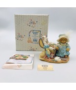 1997 Cherished Teddies Kaitlyn w/ Chest of Old Toys Figurine 302600 Hillman - £12.41 GBP