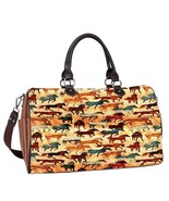 Horse Design Heavy Canvas 18.5&quot; Weekender Bag Horse Lovers Duffle Luggage - £27.18 GBP