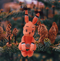 Crochet Squirrel Plush Toys, Height 14.96 inch/38cm, Amigurumi Funny Spe... - £29.57 GBP