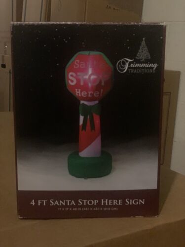 Primary image for Trimming Traditions 4 FT Santa Stop Here Sign