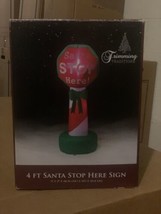 Trimming Traditions 4 FT Santa Stop Here Sign - $79.19