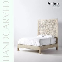 Furniture BoutiQ Solid Wood Carving Bed | Solid Wood Furniture - £3,301.90 GBP