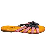 Rouge Flat Slides Sandals Womens Size 6.5M Multi Insole Leather Open Toe... - $852.95 MXN