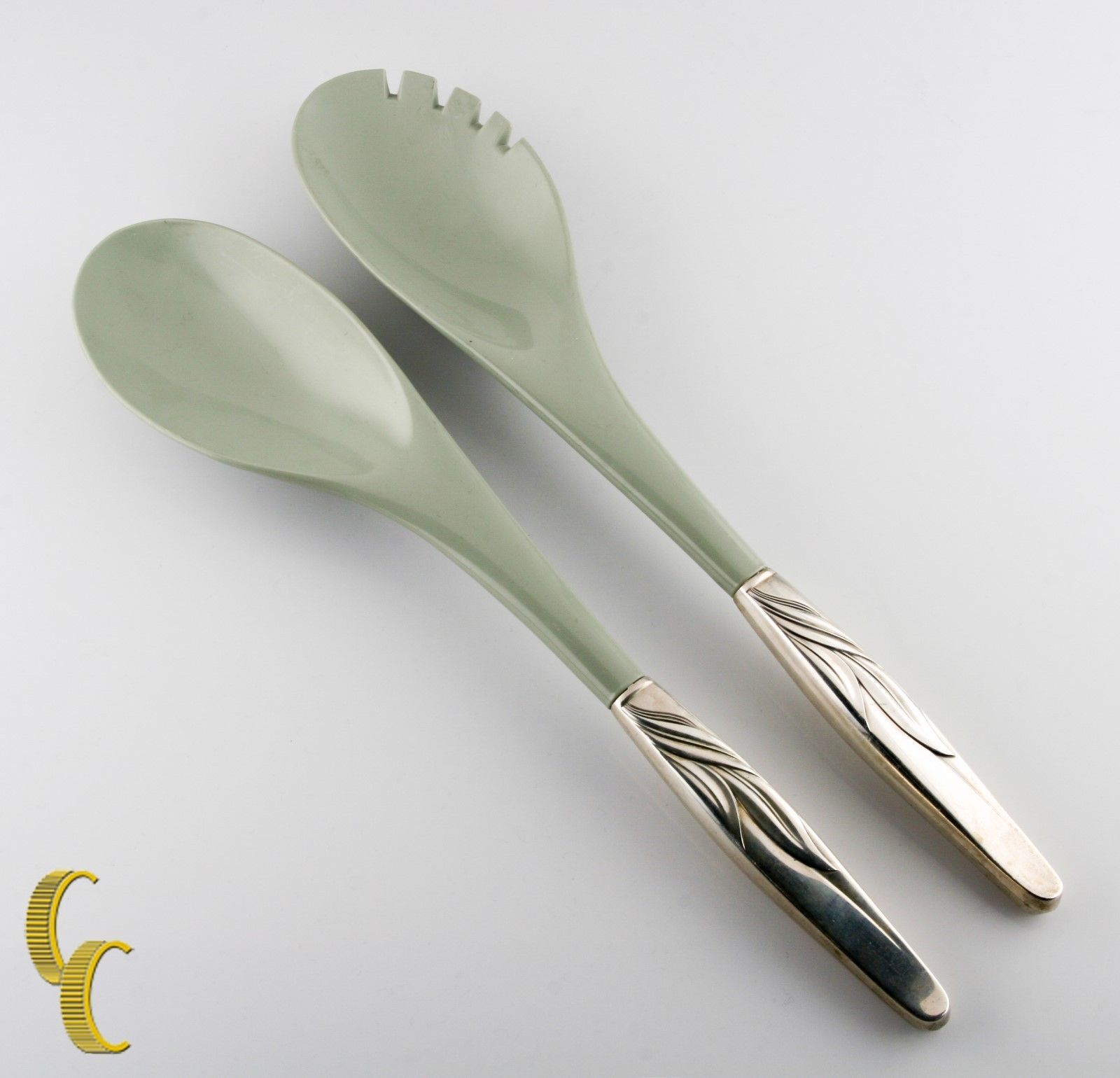 Towle Sterling Southwind 2 Piece Salad Set Sterling Silver Handles Great Gift! - £40.62 GBP