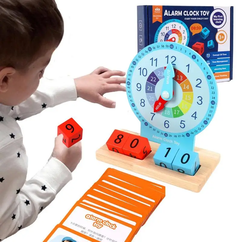 Teaching Clock Activities Set Early Educational Montessori Toy Helps Kids Learn - £13.72 GBP+