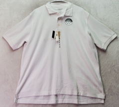 Croft &amp; Barrow Polo Shirt Mens XL White Performance Short Sleeve Slit Collared - £14.65 GBP
