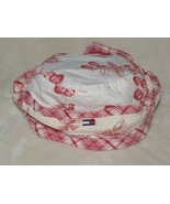 Vintage Tommy Hilfiger Little Girls Cherries and Plaid Toile Sun Bucket ... - £15.78 GBP