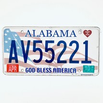 2010 United States Alabama Lee County Passenger License Plate AV55221 - £16.83 GBP