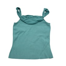 Nine West Shirt Womens S Green Plain Sleeveless Boat Neck Casual Tank Top - $19.68